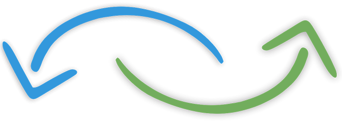 Logo setas de Sicronização