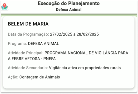 Tela de exploração